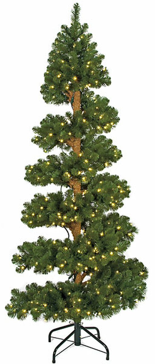 7 foot PVC Spiral Spruce Tree with 400 Warm White lights